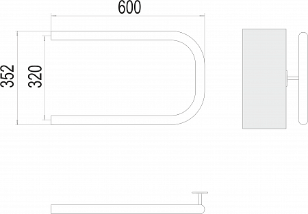 П-обр AISI 32х2 320х600 Полотенцесушитель  TERMINUS Липецк - фото 3