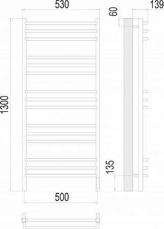 Соренто П15 500х1300 электро (sensor quick touch) Полотенцесушитель  TERMINUS Липецк - фото 3