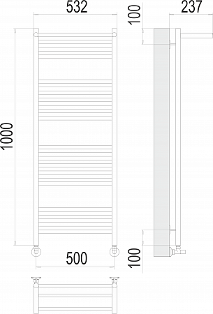 Аврора с/п П20 500х1000 Полотенцесушитель  TERMINUS Липецк - фото 3