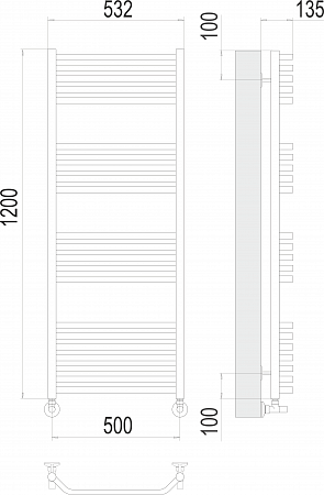 Виктория П22 500х1200 Полотенцесушитель  TERMINUS Липецк - фото 3