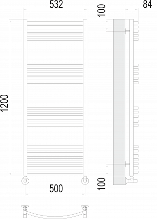 Классик П22 500х1200 Полотенцесушитель  TERMINUS Липецк - фото 3