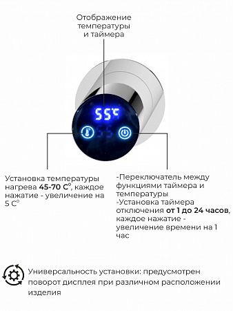 Рондо П2 350х760 электро Полотенцесушитель TERMINUS Нержавеющая сталь Липецк - фото 5