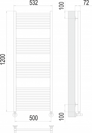 Аврора П22 500х1200 Полотенцесушитель  TERMINUS Липецк - фото 3